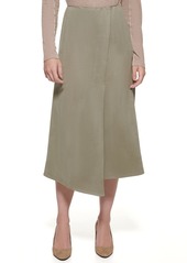 DKNY Women's Wrap Midi Pull-on Sportswear Skirt