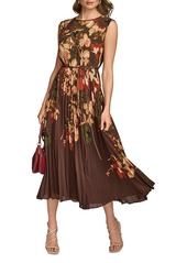 DKNY Donna Karan Floral Pleated Dress