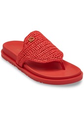 DKNY Donna Karan Hira Slip-On Woven Thong Sandals - Heat