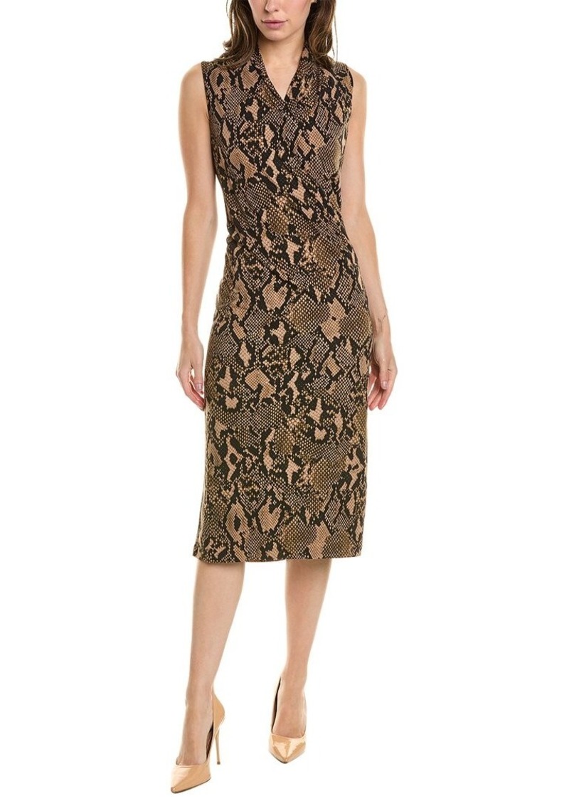 DKNY Donna Karan Jersey Surplice Sleeveless Midi Dress