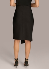 DKNY Donna Karan New York Women's Asymmetric Pencil Skirt - Black