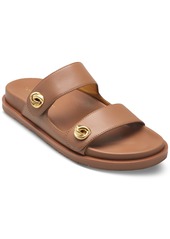 DKNY Donna Karan New York Women's Hazley Leather Double Buckle Sporty Slide Sandals - Tan