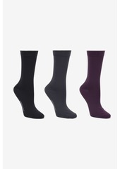 DKNY Donna Karan Soft Microfiber 3 Pc Crew Dress Sock
