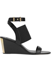 DKNY Donna Karan Woman Gili Leather Wedge Sandals Black