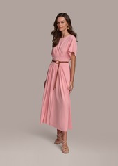 DKNY Donna Karan Women's Belted A-Line Dress - Tourmaline