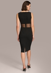DKNY Donna Karan Women's Embellished Twist-Front Sheath Dress - Black