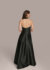 DKNY Donna Karan Women's Halter Ball Gown - Black