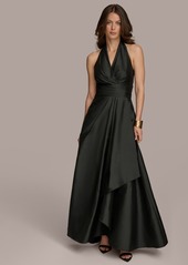 DKNY Donna Karan Women's Halter Ball Gown - Black