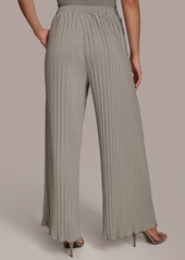 DKNY Donna Karan Women's Pleated Wide-Leg Pants - Heather Iron