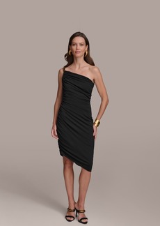 DKNY Donna Karan Women's Ruched Midi Dress - Black