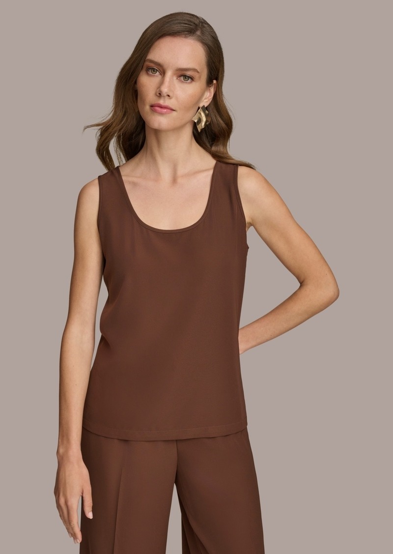 DKNY Donna Karan Women's Scoop-Neck Sleeveless Tank Top - Canyon