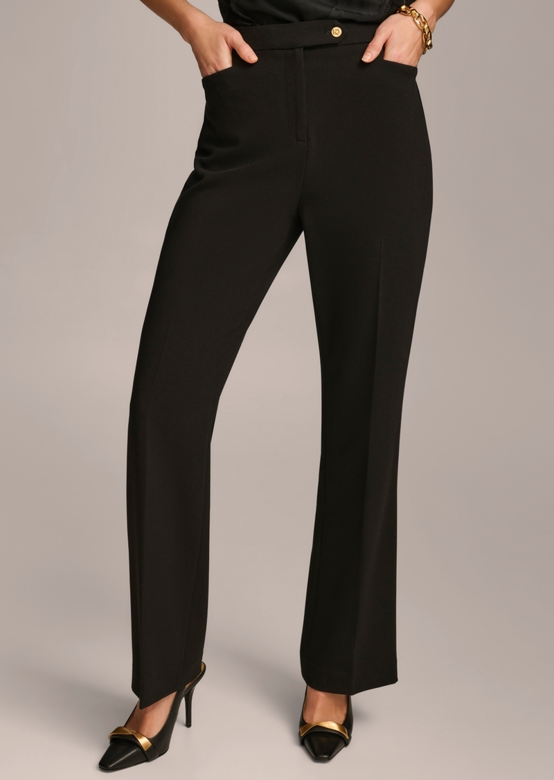 DKNY Donna Karan Women's Straight Leg Pants - Black