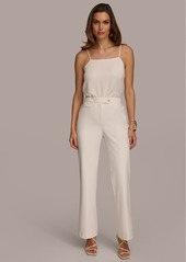 DKNY Donna Karan Women's Straight Leg Pants - Cream