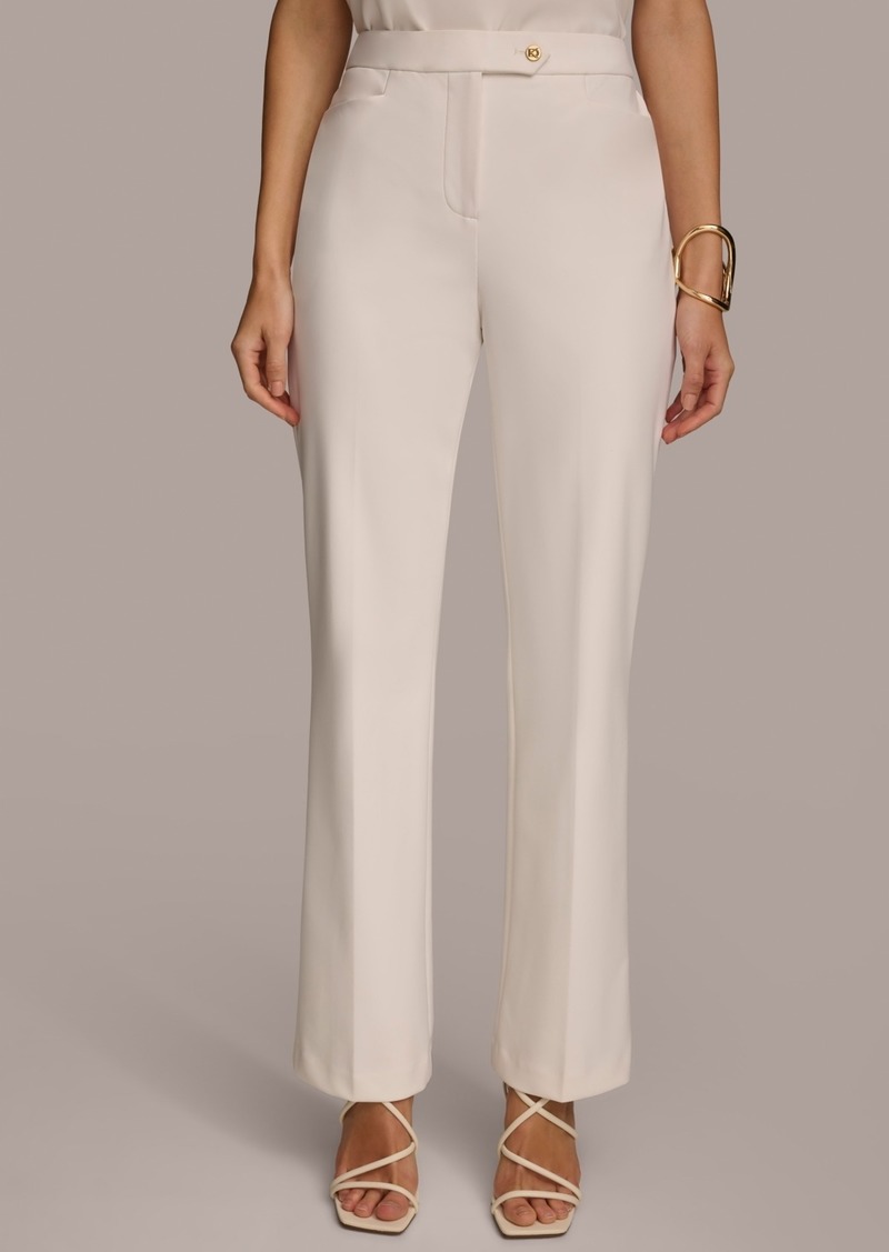 DKNY Donna Karan Women's Straight Leg Pants - Cream