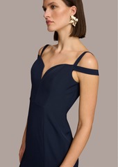 DKNY Donna Karan Women's Sweetheart-Neck Cold-Shoulder Gown - Navy