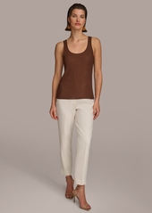 DKNY Donna Karan Women's Textured Scoop-Neck Tank Top - Canyon