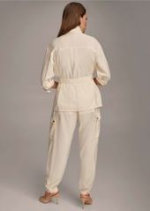 DKNY Donna Karan Womens Utility Jacket Belted Cargo Pants