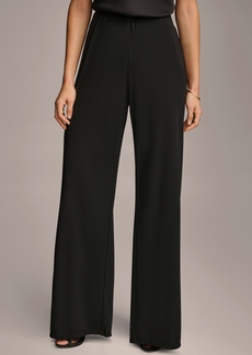 DKNY Donna Karan Women's Wide-Leg Jersey Pants - Black