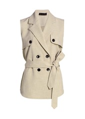 DKNY Double-Breasted Trench Vest