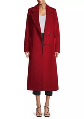 DKNY Double-Breasted Wool Blend Wrap Coat
