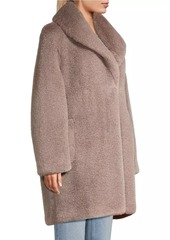 DKNY Faux-Fur Mid-Length Coat