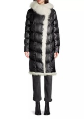 DKNY Faux-Fur-Trimmed Sleeping Bag Coat