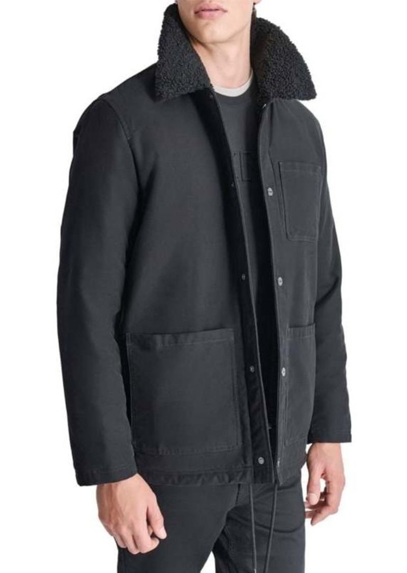 DKNY Faux Shearling Trucker Jacket