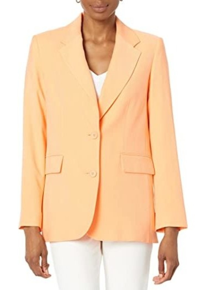 DKNY Frosted Twill One-Button Jacket