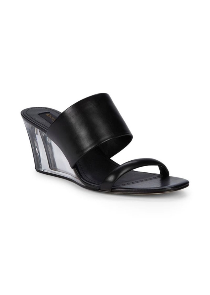 lucite wedge shoes