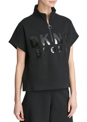 DKNY Graphic Cotton-Blend Top