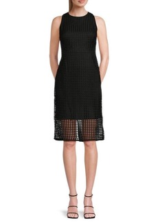 DKNY Grid Lace Sheath Dress
