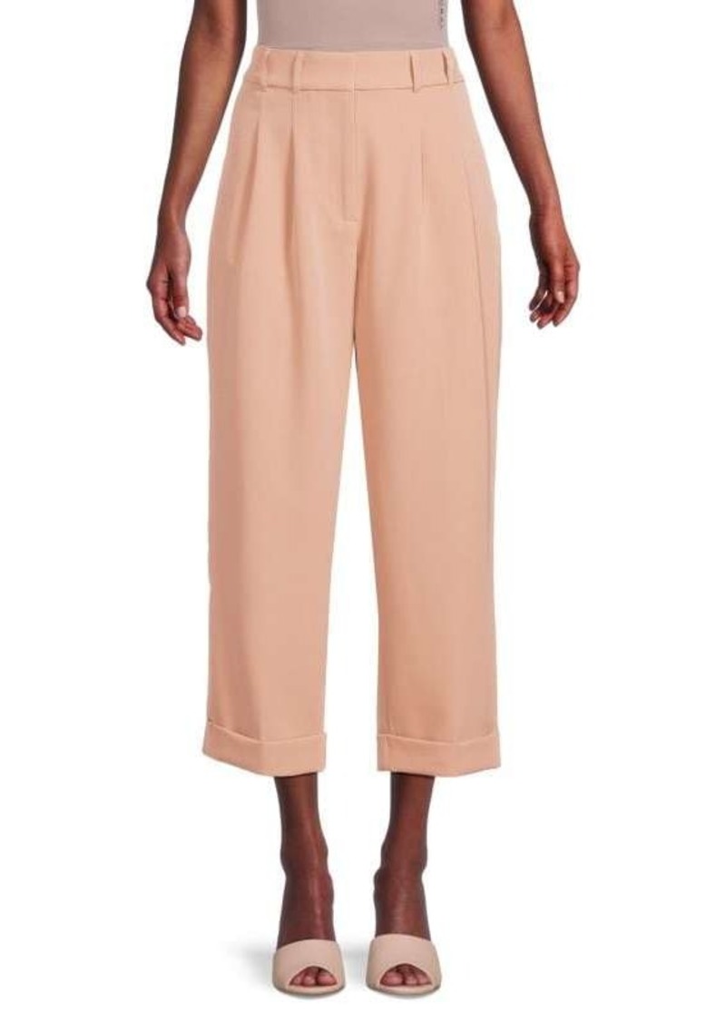 DKNY High Rise Pleated Cropped Pants