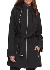 DKNY Hooded Belted Jacket