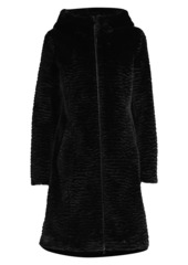 DKNY Hooded Faux Fur Coat