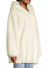 DKNY Hooded Faux-Fur Coat