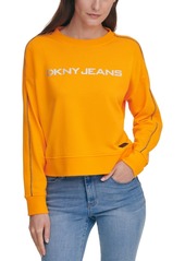 Dkny Jeans Bead-Trim Logo Sweatshirt