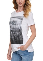 Dkny Jeans Cityscape Logo Graphic T-Shirt