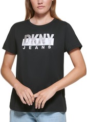 Dkny Jeans Metallic Logo T-Shirt