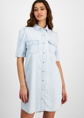 Dkny Jeans Women's Cotton Elbow-Sleeve Shirtdress - Gu - Billboard