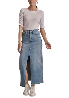 Dkny Jeans Women's Denim Slit-Front Maxi Skirt - Skyline