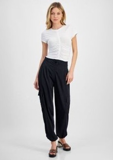 Dkny Jeans Womens Ruched Tee Cargo Pants