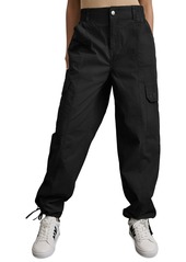 Dkny Jeans Women's Straight-Leg High-Waist Adjustable-Cuff Cargo Pants - Dk - Lt City Khaki