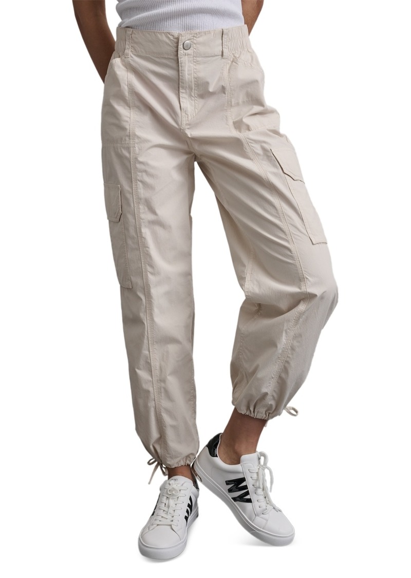 Dkny Jeans Women's Straight-Leg High-Waist Adjustable-Cuff Cargo Pants - Dk - Lt City Khaki