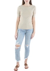 DKNY Jeans Womens Cotton Cut Out Blouse
