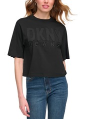 DKNY Jeans Womens Cotton Logo Graphic T-Shirt