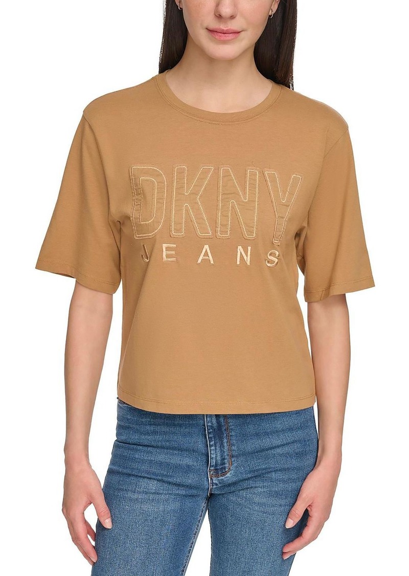 DKNY Jeans Womens Cotton Logo Graphic T-Shirt