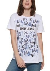 DKNY Jeans Womens Graphic Logo T-Shirt