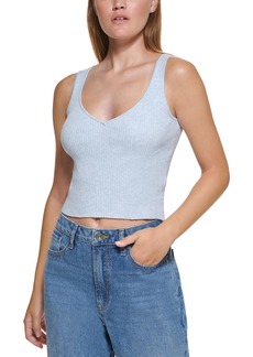 DKNY Jeans Womens Ribbed Knit Sleeveless Tank Top Sweater