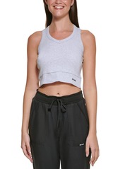 DKNY Jeans Womens Tank Ribbed Cropped