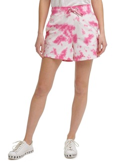 DKNY Jeans Womens Terry Tie-Dye Casual Shorts